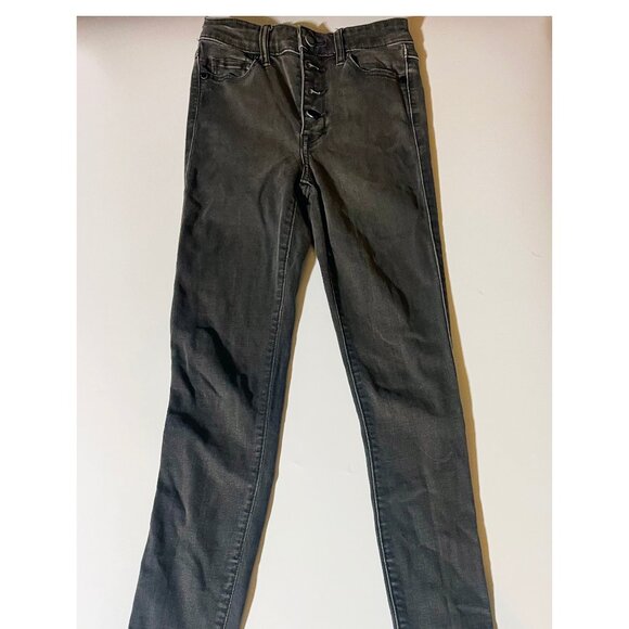 women's Abercrombe Jeans Pre Owned Black High Rise Super Skinny W23 L31 - Picture 7 of 9